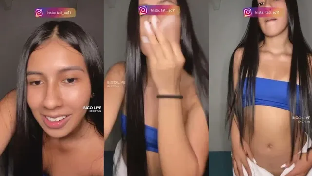 Horny Brunette Teases Pussy on Bigo Live Webcam