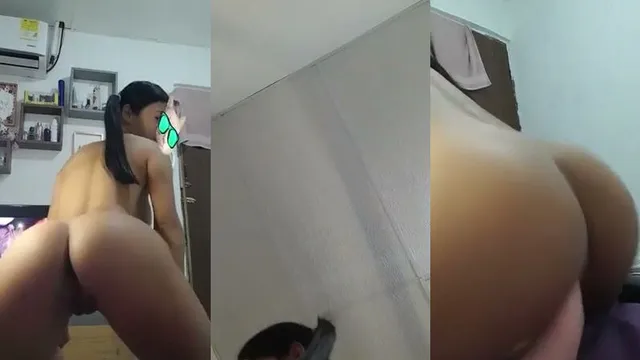 Busty Brunette Amateur Twerks and Dances to Music