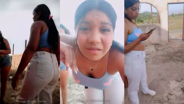 Amateur Besties With Big Asses Show Off on Camera
