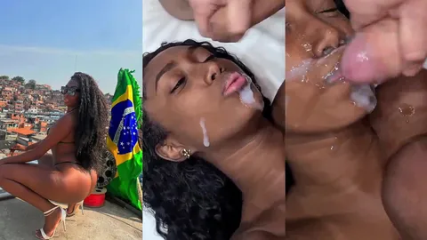 Dotado gozando na cara da mulata tesuda