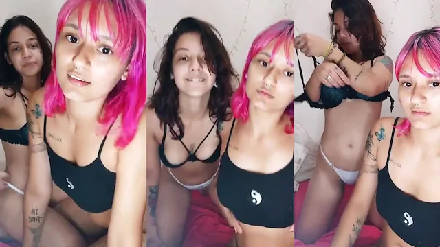 Novinhas ninfetas na live mostrando os peitinhos