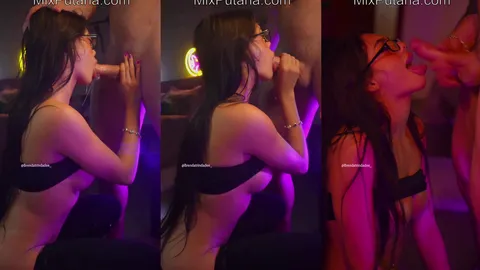 Morena novinha babando no boquete