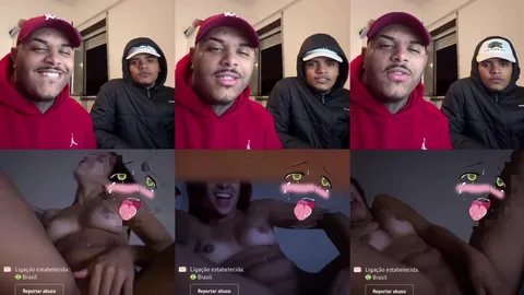 RUIVINHA GOZANDO PRA DOIS BANDIDOS NA CHAMADA DE VIDEO