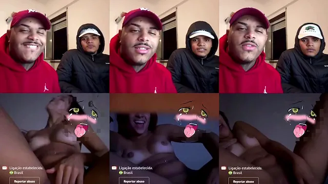 GOZANDO PRA DOIS BANDIDOS NA CHAMADA DE VIDEO