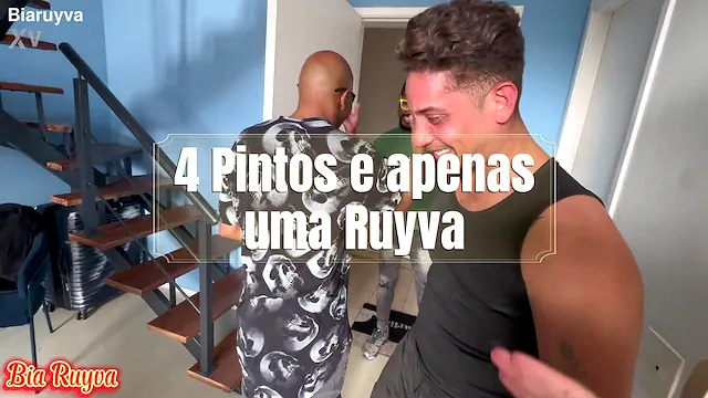 Primeiro ganbang da ruiva com 4 negros