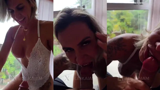 Coroa gostosa Lilika Teixeira mamando dotado sacana