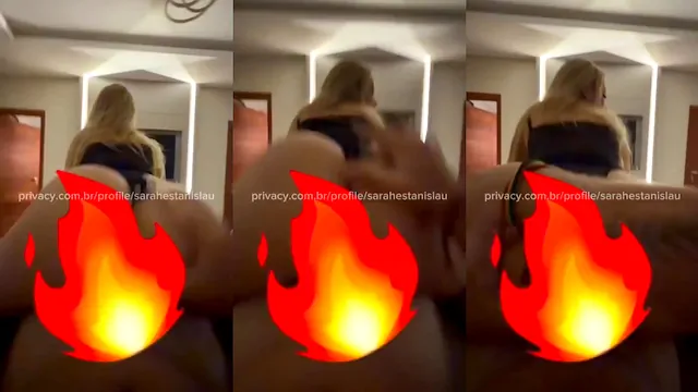 SARAH ESTANISLAU SENTANDO NA ROLA DO NAMORADO